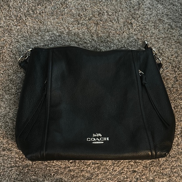 Vintage Coach Black Leather Shoulder Bag - Picture 2 of 10